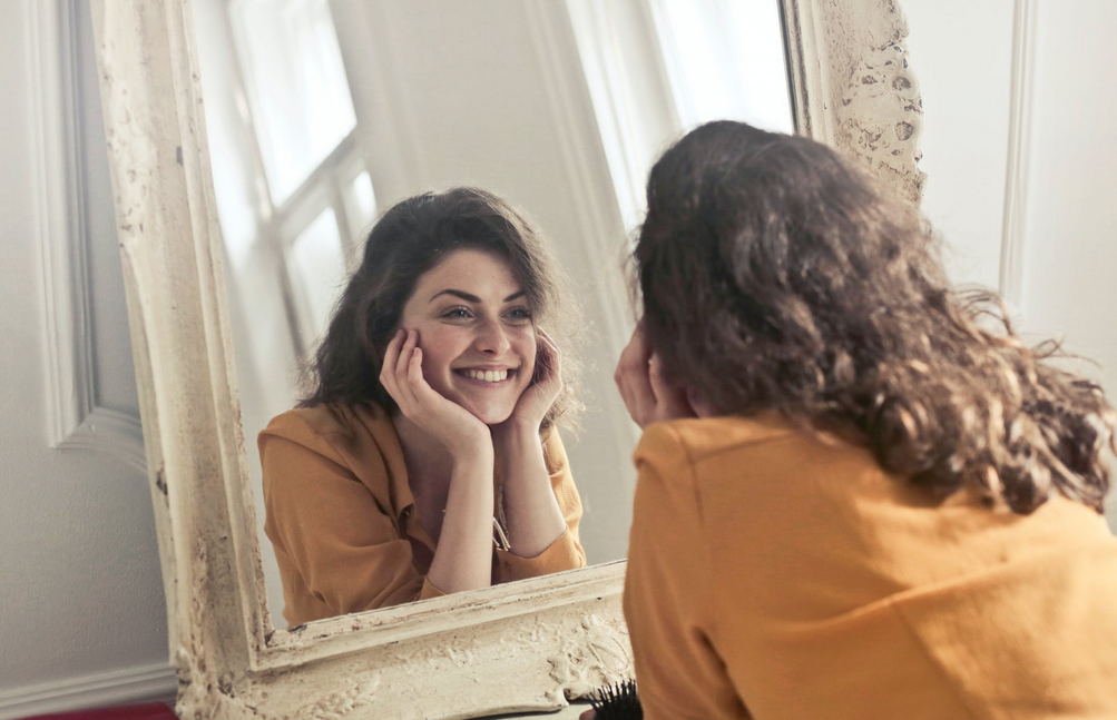 woman with a bright smile